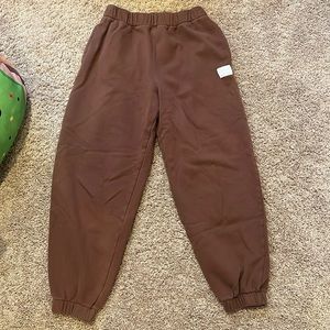 Hollister brown fleece sweatpants